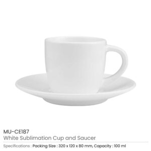 Sublimation Cup and Saucer - Image 3