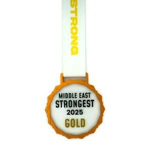 Glass Medals with Metal Frame and 3cm White Ribbon - Image 10