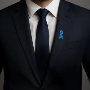 Prostate Cancer Awareness Logo Metal Badges with Magnet Attachment - Image 2