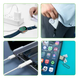 Charging Cable Kit (60W) with iWatch Charging Pad in PU Leather Pouch - Image 2