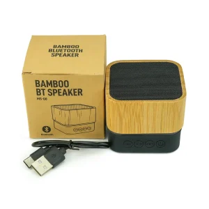 Cube Bamboo Bluetooth Speakers V5.0 - Image 7