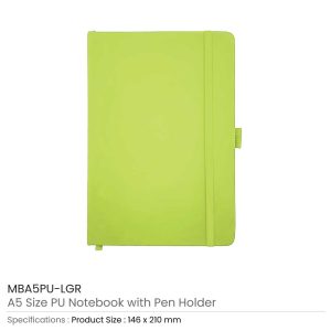A5 PU Notebooks with Pen Holder - Image 14