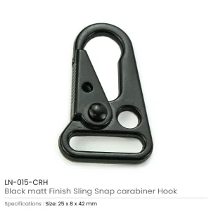 Sling Snap Carabiner Hook in Black Matt Finish - Image 4
