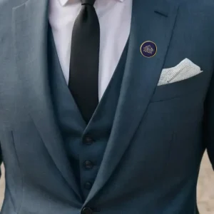 Gold Round Metal Badges with Magnet Attachment - Image 4