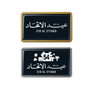 Rectangular Flat Metal Badges with Magnet Attachment - Image 3
