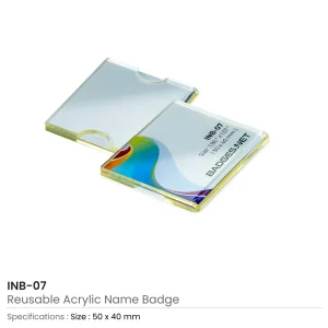 Reusable Acrylic Name Badges with Attachment - Image 3