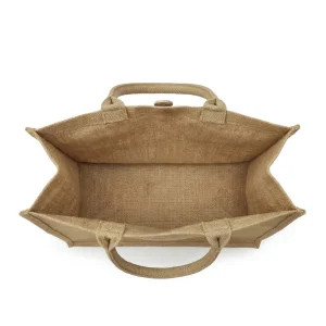 Reusable Jute Shopping Bags with Button Closure - Image 4