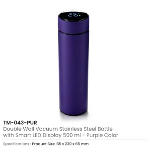 Smart Temperature LED Display Bottles in Soft Touch Finish - 500ml - Image 8