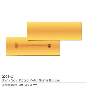 Shiny Gold and Silver Plated Metal Name Badges - Image 4