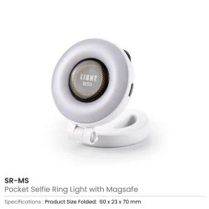 Pocket Selfie Ring Light with MagSafe, Bi-Color LED, 180° Flip Design - Image 5
