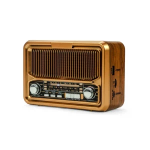 Vintage Design Bluetooth Speaker with Radio and Solar Panel - Image 7