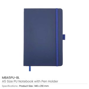 A5 PU Notebooks with Pen Holder - Image 17